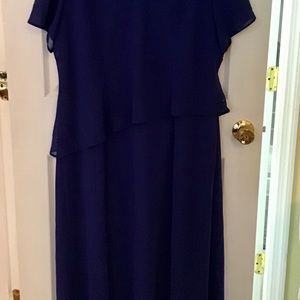 Positive Attitude Dresses - Blueberry Dress With Asymmetric Attached Cover Positive Attitude Dresses - Blueberry Dress With Asymmetric Attached Cover